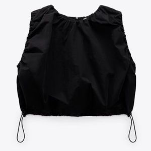 NWT Zara Nylon Parachute Crop Top